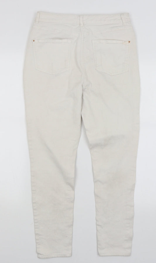 Very Womens White   Skinny Jeans Size 14 L25.5 in