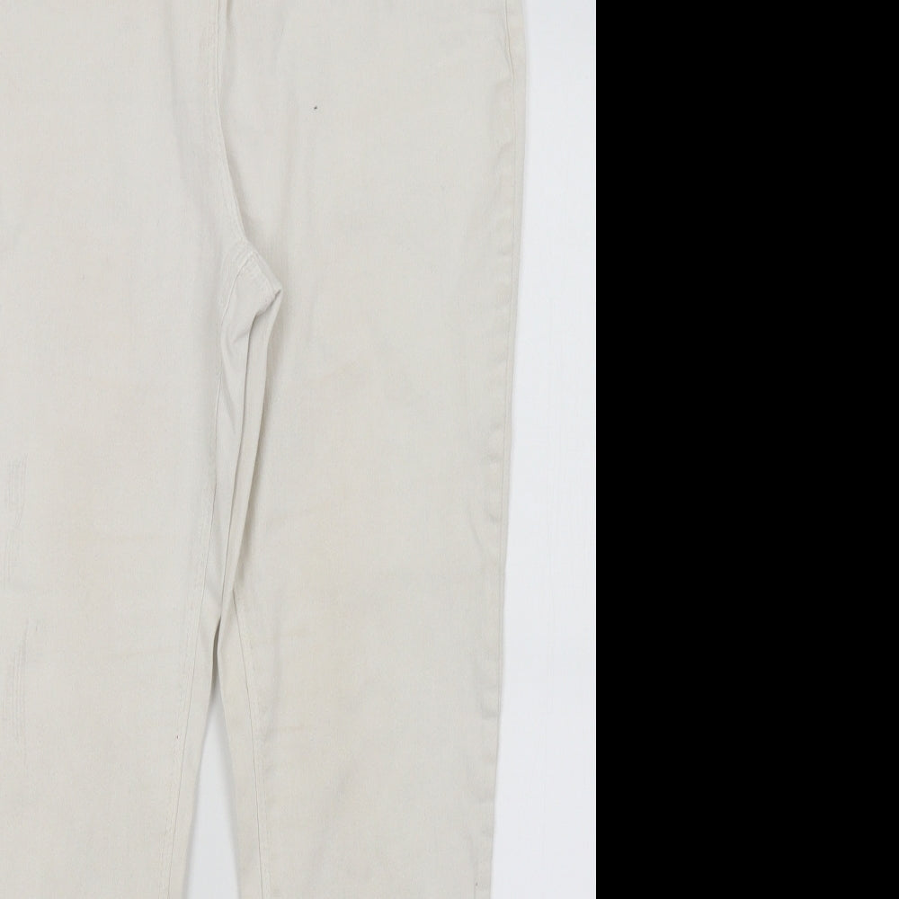Very Womens White   Skinny Jeans Size 14 L25.5 in
