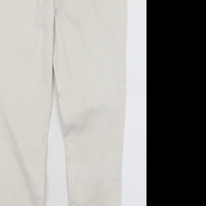 Very Womens White   Skinny Jeans Size 14 L25.5 in