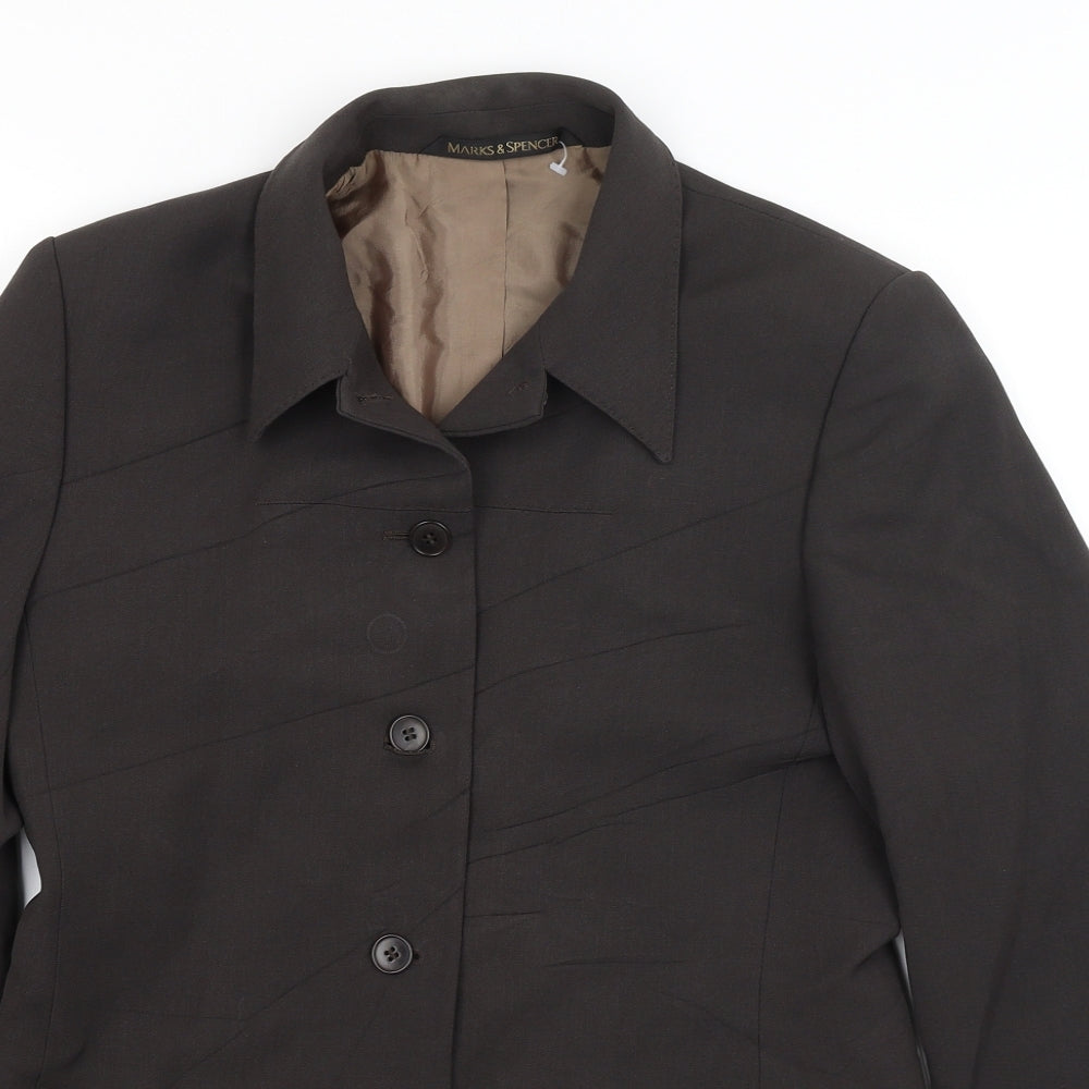 M&S Womens Brown   Jacket Blazer Size 12