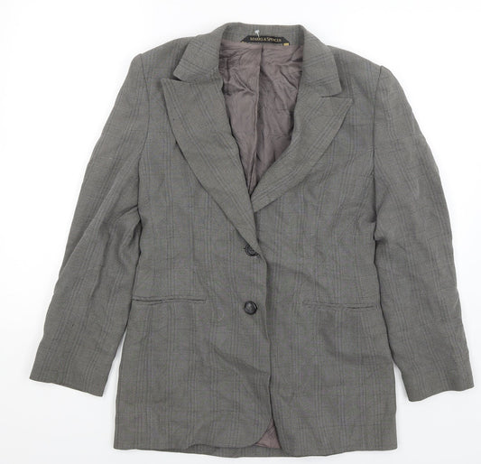 M&S Womens Grey   Jacket Blazer Size 10