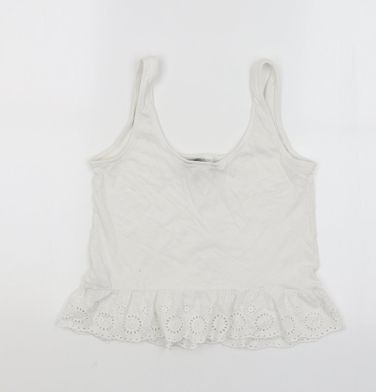 Womens UK Size 6 New Look White Basic T-Shirt