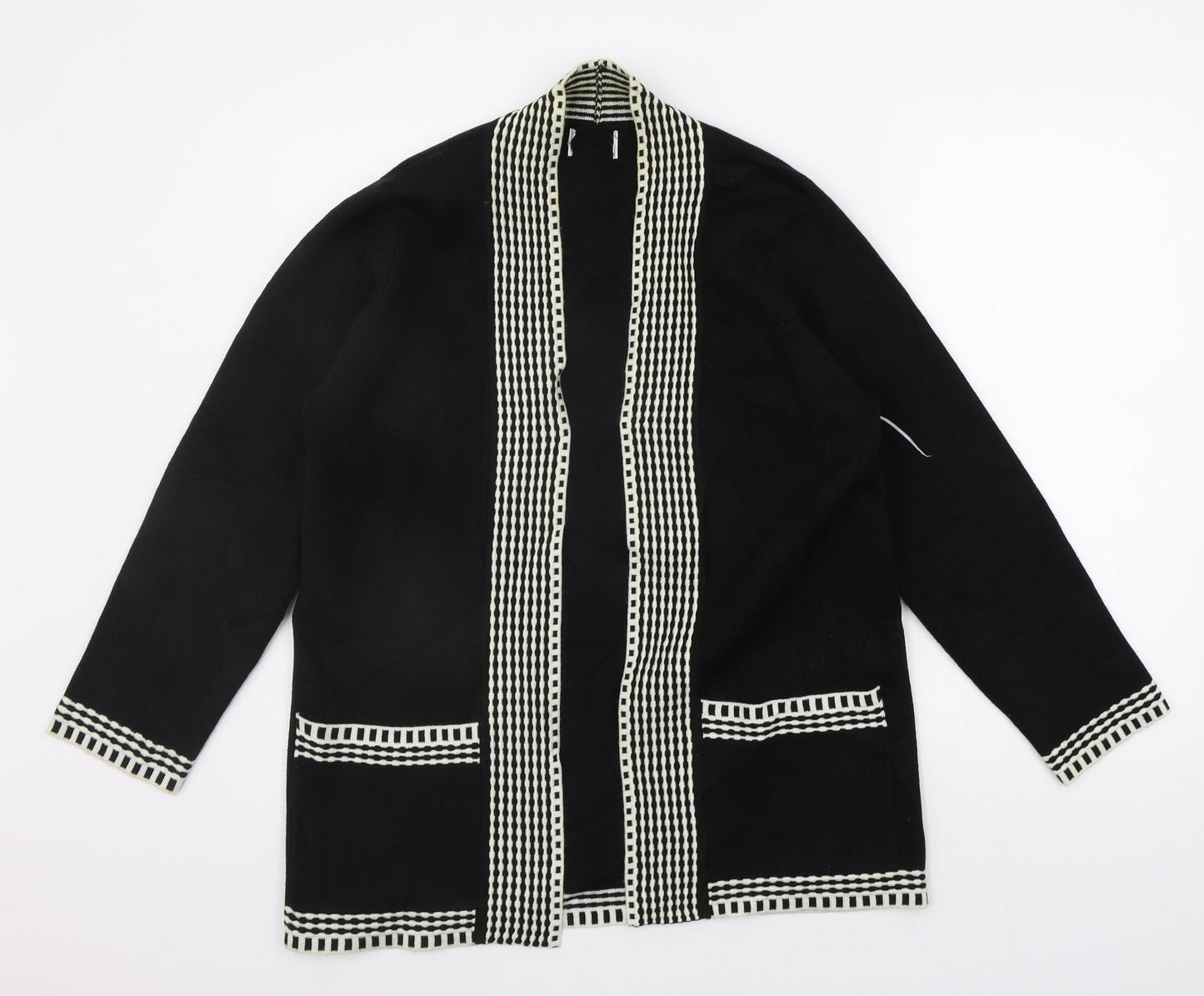 Womens UK Size S Preworn Black Cardigan Jumper