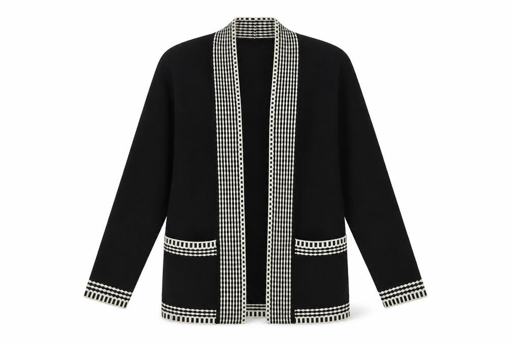 Womens UK Size S Preworn Black Cardigan Jumper