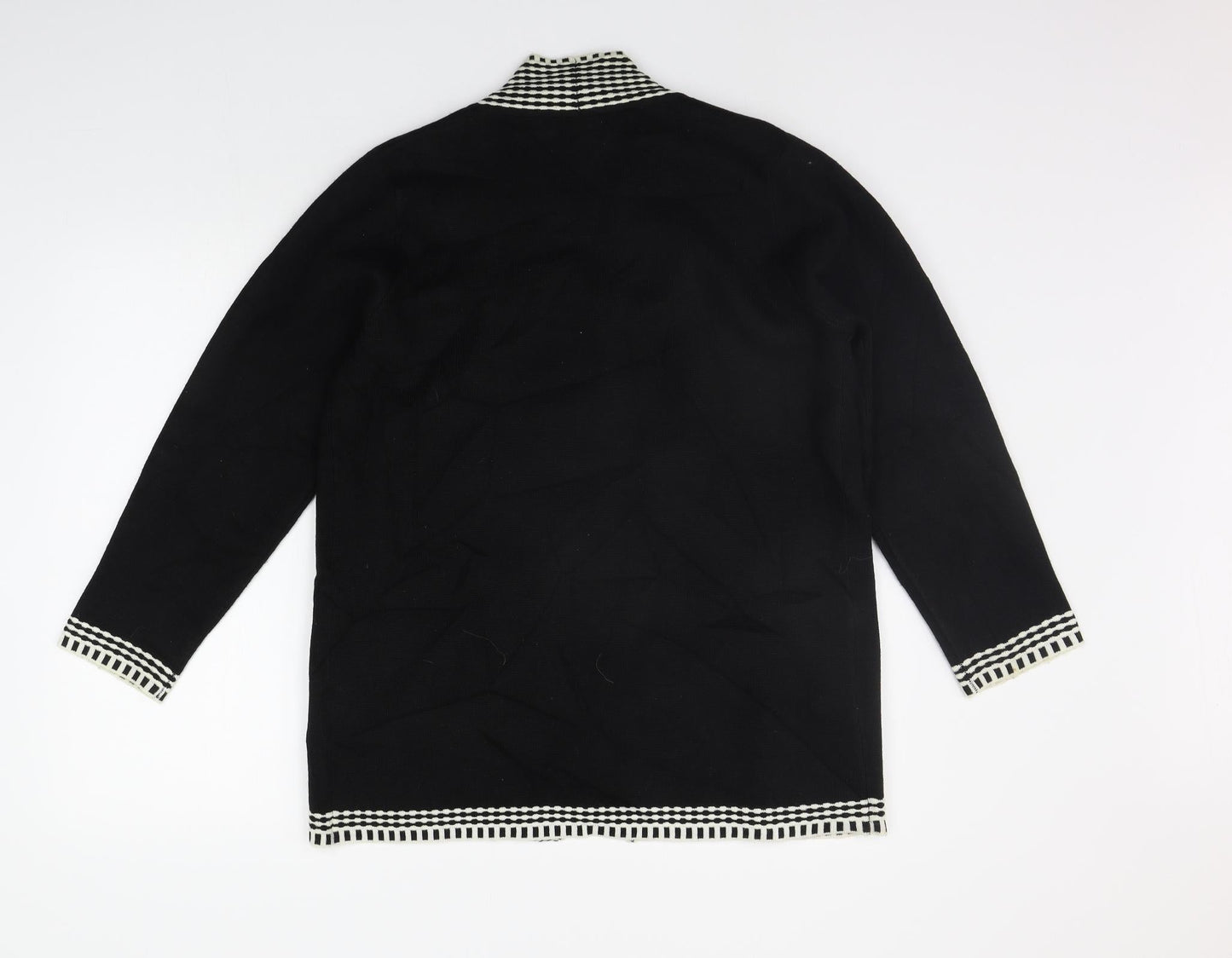 Womens UK Size S Preworn Black Cardigan Jumper