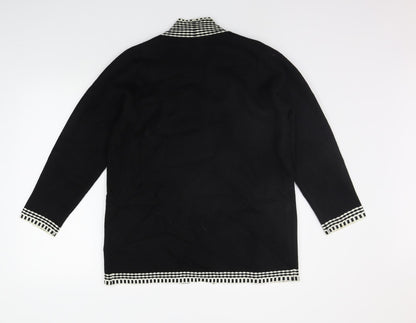 Womens UK Size S Preworn Black Cardigan Jumper