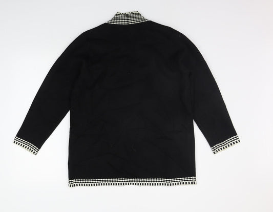 Womens UK Size S Preworn Black Cardigan Jumper