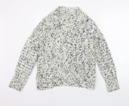 Womens UK Size L Nina Murati White Cardigan Jumper