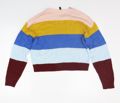 Womens UK Size S Divided Multicoloured Pullover Jumper