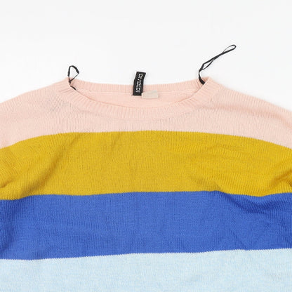Womens UK Size S Divided Multicoloured Pullover Jumper