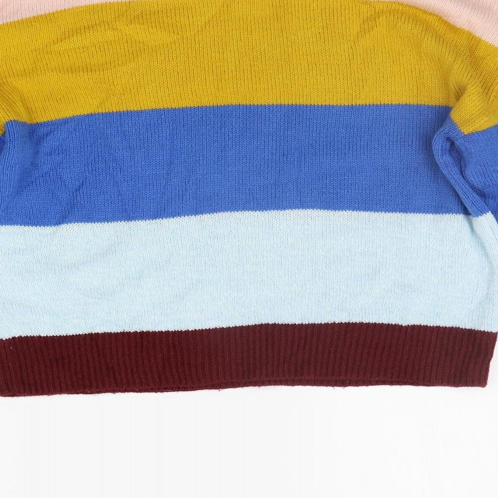 Womens UK Size S Divided Multicoloured Pullover Jumper