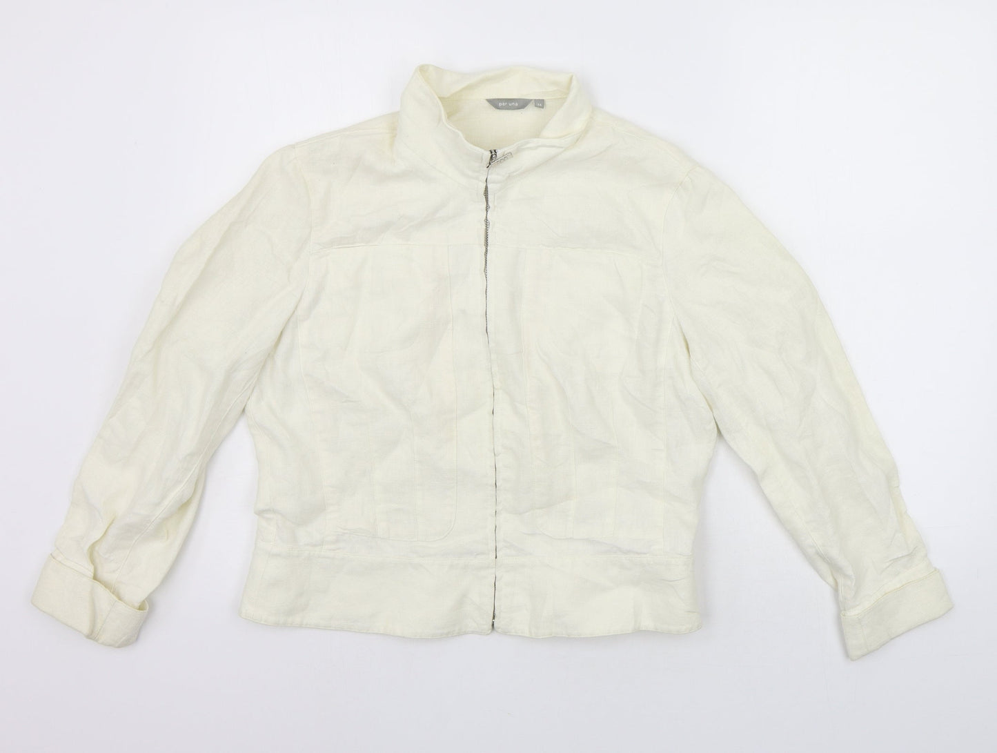 Per Una Womens White   Jacket Coat Size 14