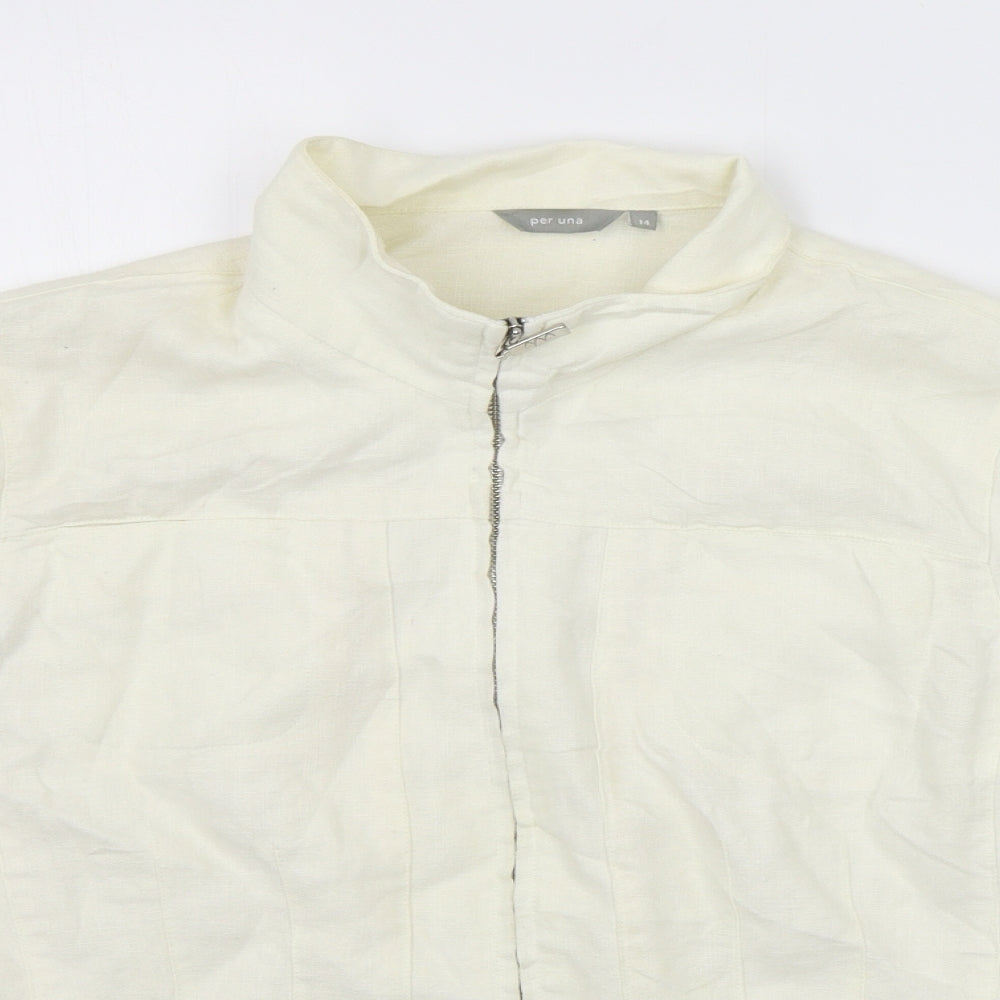 Per Una Womens White   Jacket Coat Size 14