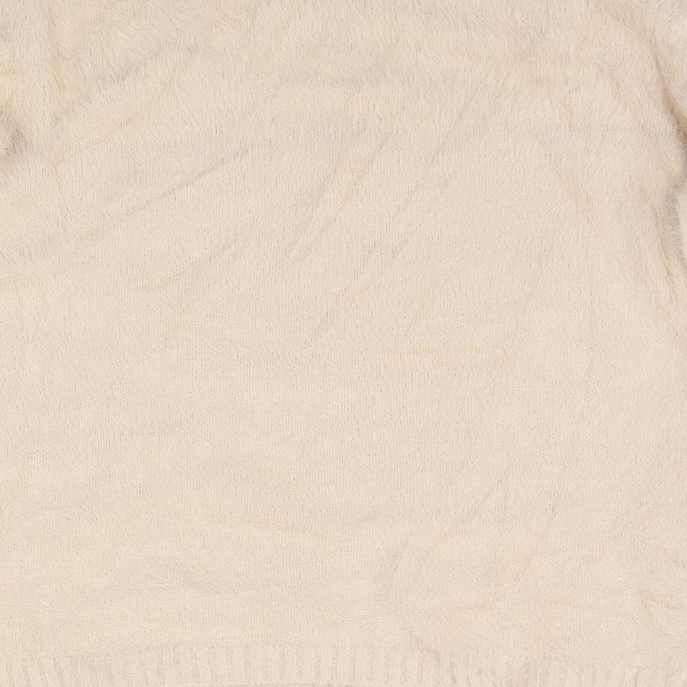 Womens UK Size 10 Preworn Beige Pullover Jumper
