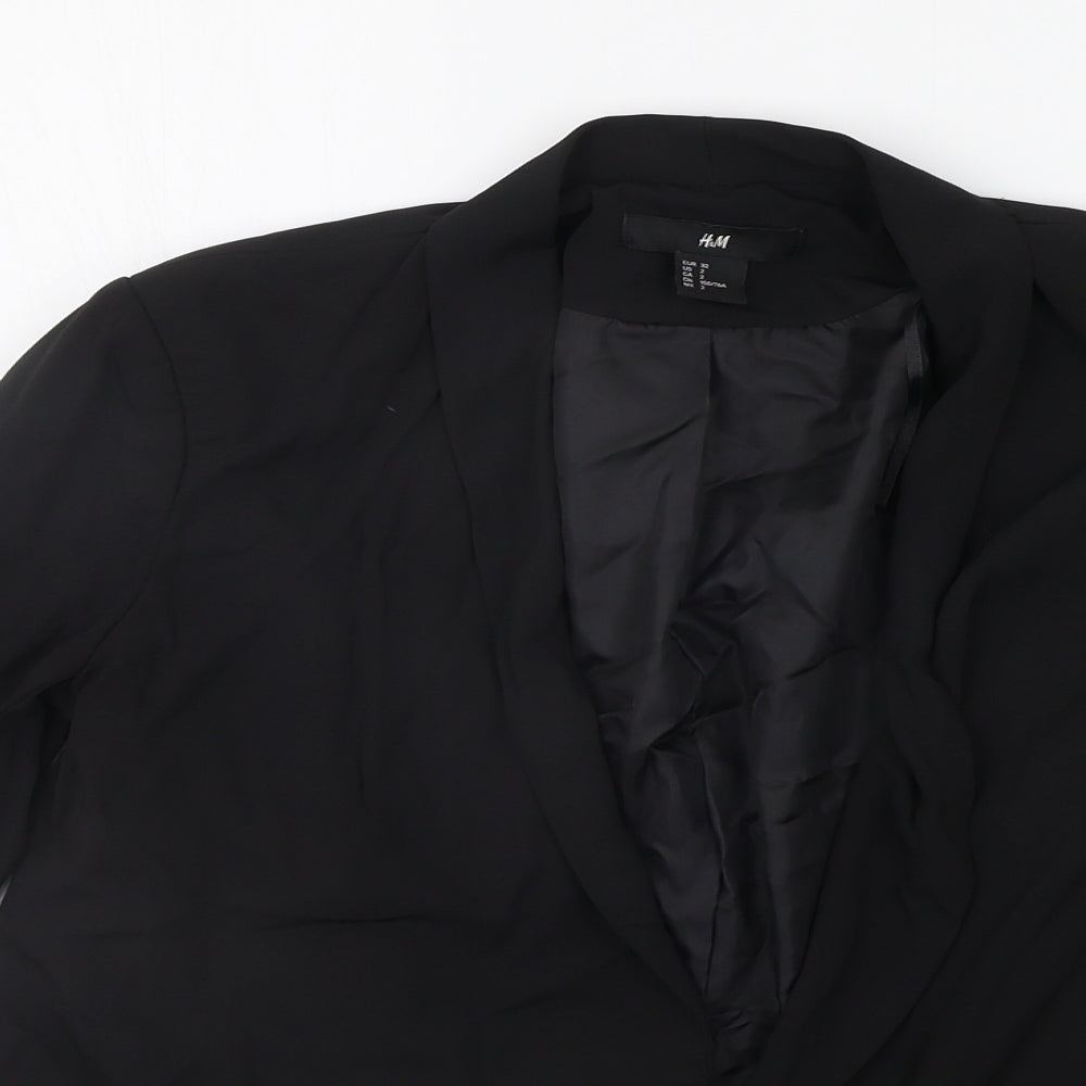 Womens UK Size 4 H&M Black Jacket