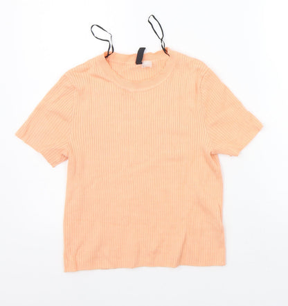 Womens UK Size M Divided Orange Basic T-Shirt