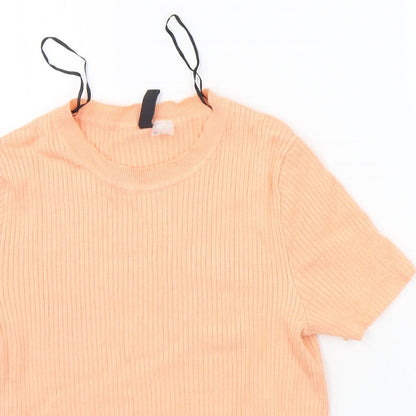 Womens UK Size M Divided Orange Basic T-Shirt