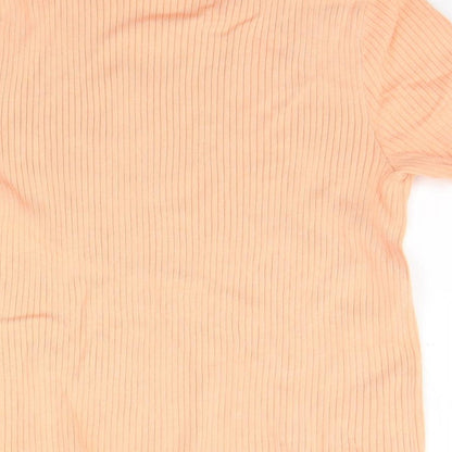 Womens UK Size M Divided Orange Basic T-Shirt