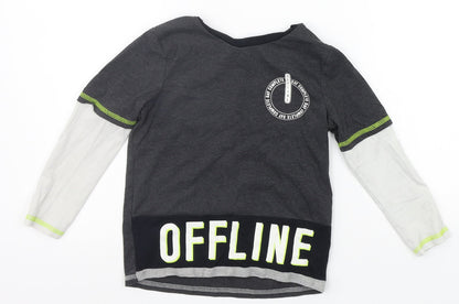 George Girls Grey   Basic T-Shirt Size 4-5 Years