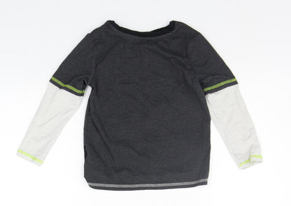 George Girls Grey   Basic T-Shirt Size 4-5 Years
