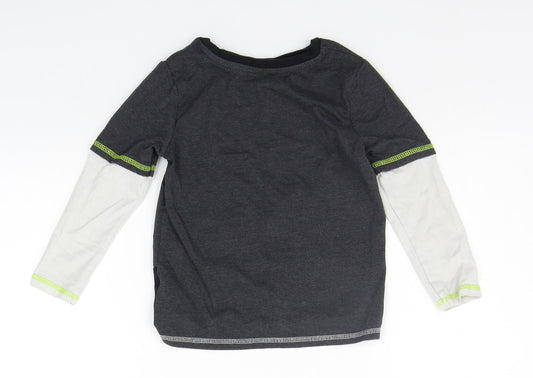 George Girls Grey   Basic T-Shirt Size 4-5 Years