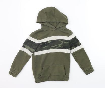 George Girls Green Houndstooth  Pullover Jumper Size 4-5 Years
