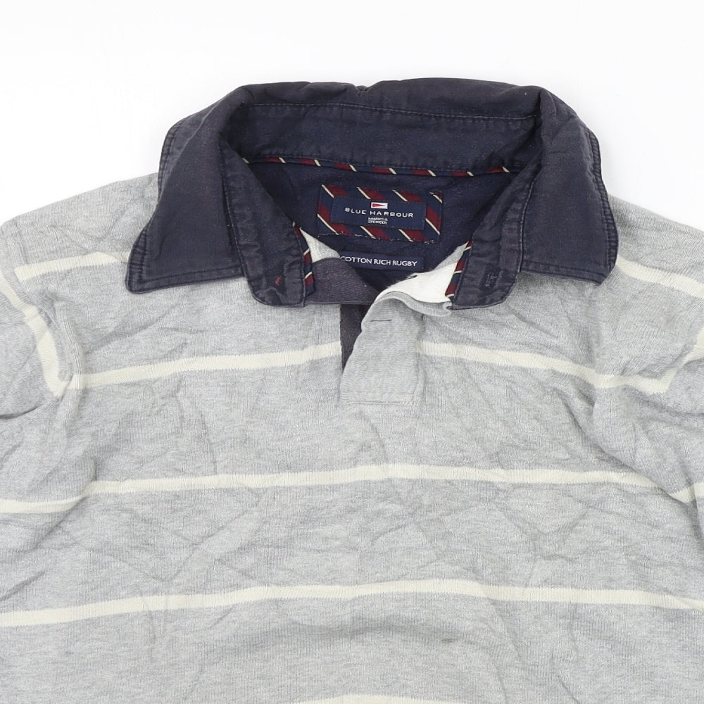 Womens UK Size S Marks and Spencer Grey Basic Polo