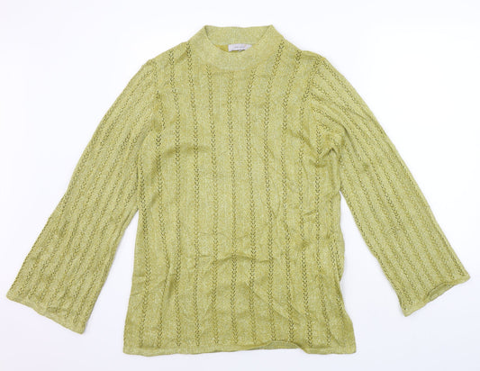 Womens UK Size 16 Marks and Spencer Yellow Pullover Jumper