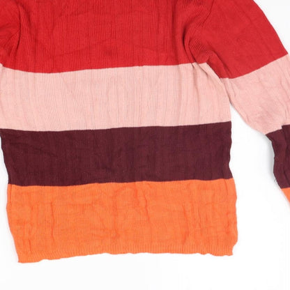 Womens UK Size M Primark Red Pullover Jumper