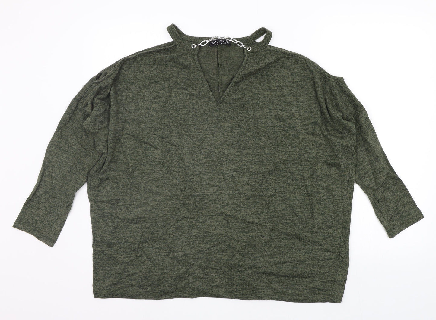 Womens UK Size 12 Select Green Pullover Jumper