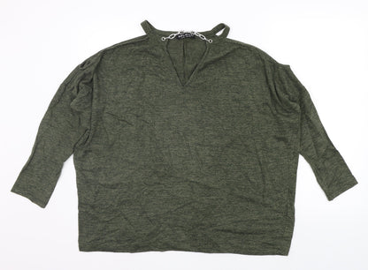 Womens UK Size 12 Select Green Pullover Jumper