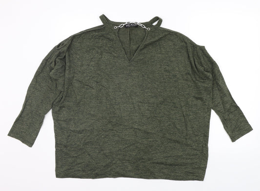 Womens UK Size 12 Select Green Pullover Jumper