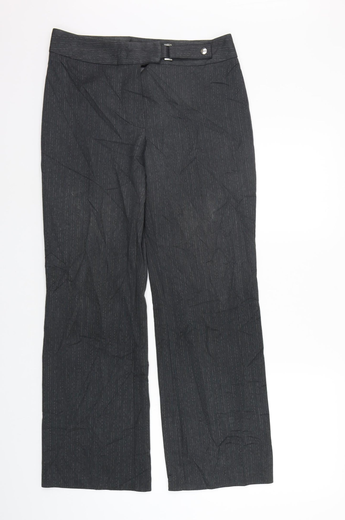 Womens UK Size 12 Marks and Spencer Regular Fit  Grey Trousers