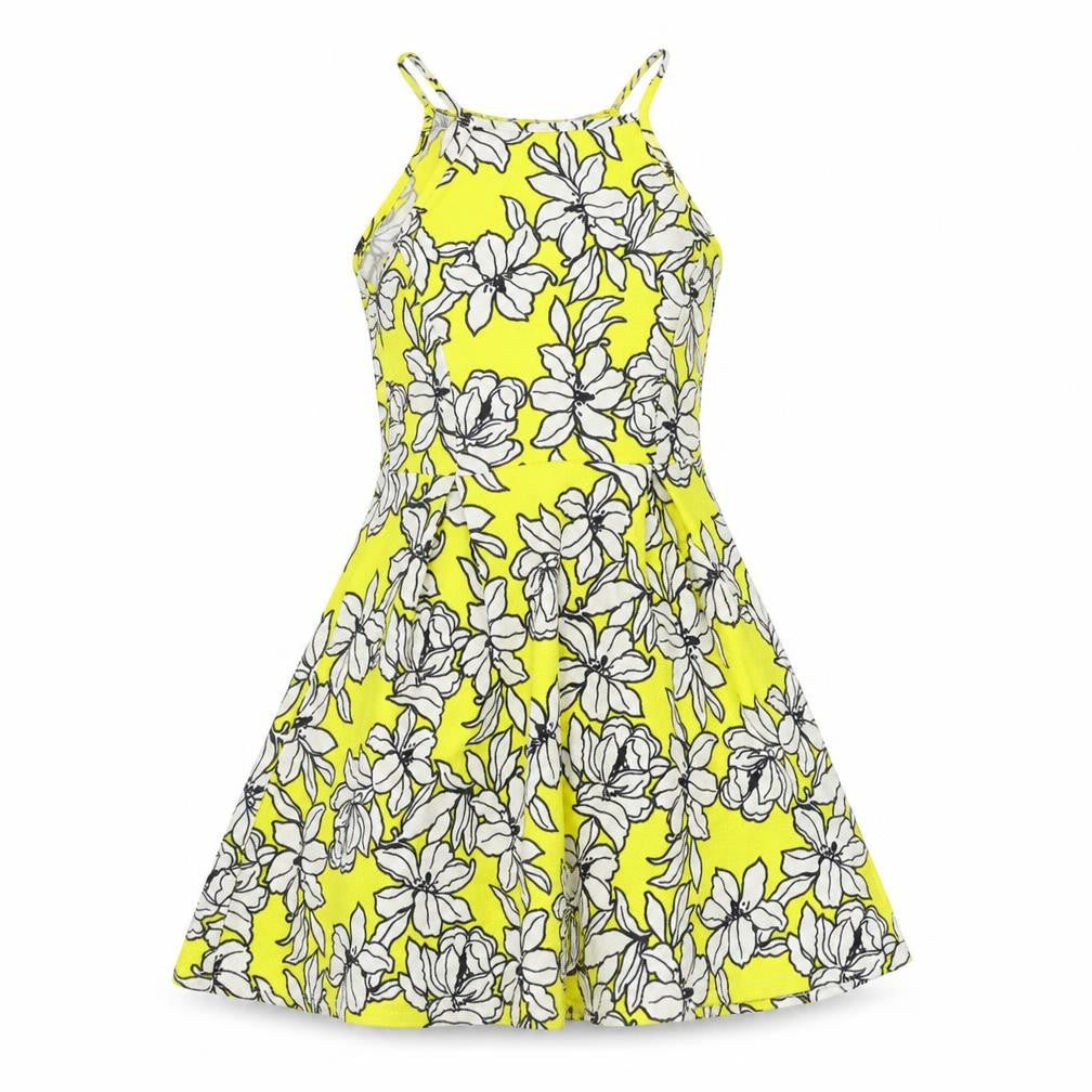 Select Womens Yellow Floral  A-Line  Size 6