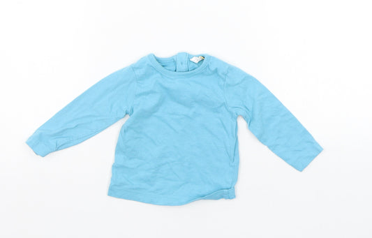 John Lewis Boys Blue   Basic T-Shirt Size 0-3 Months