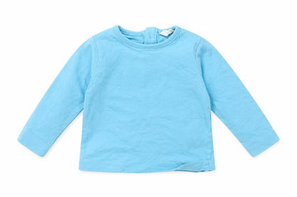 John Lewis Boys Blue   Basic T-Shirt Size 0-3 Months