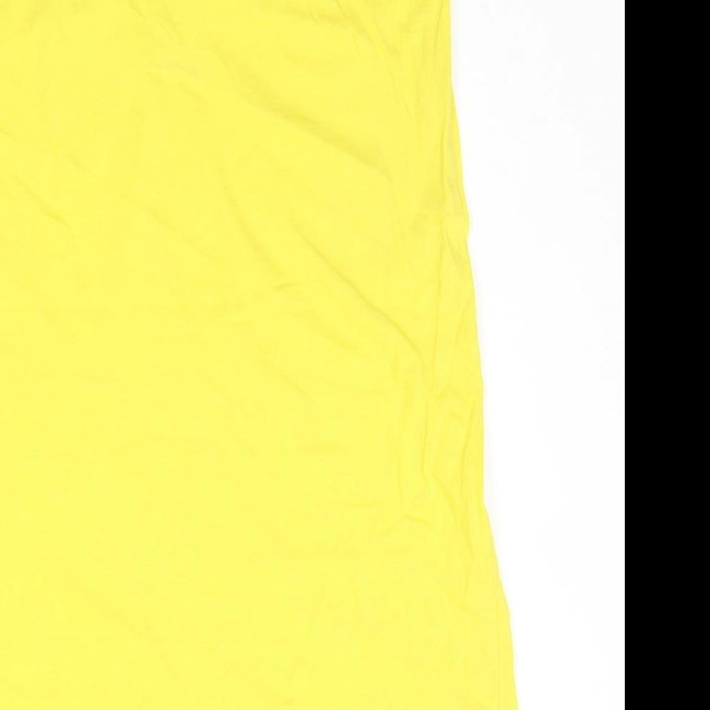 Womens UK Size 10 Dorothy Perkins Yellow Basic T-Shirt