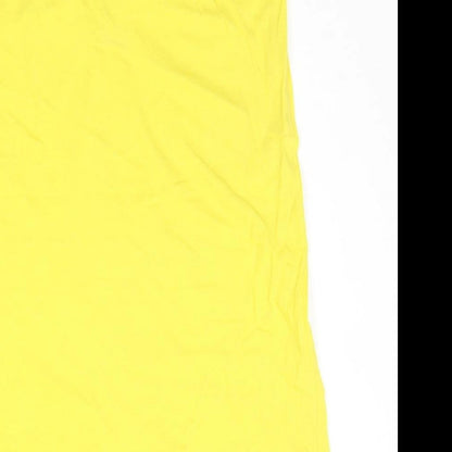 Womens UK Size 10 Dorothy Perkins Yellow Basic T-Shirt