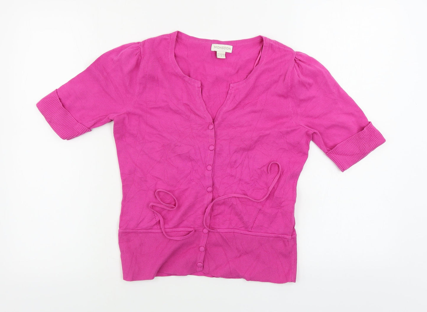 Womens UK Size 10 Monsoon Pink Cardigan Jumper