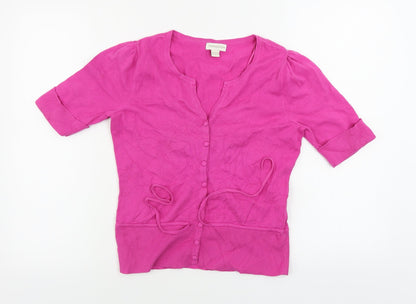Womens UK Size 10 Monsoon Pink Cardigan Jumper
