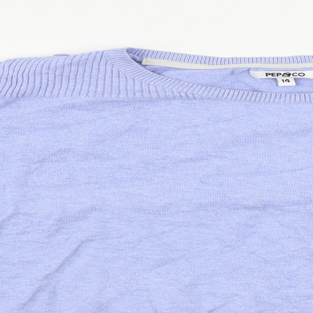 Womens UK Size 14 Pep&co Blue Pullover Jumper