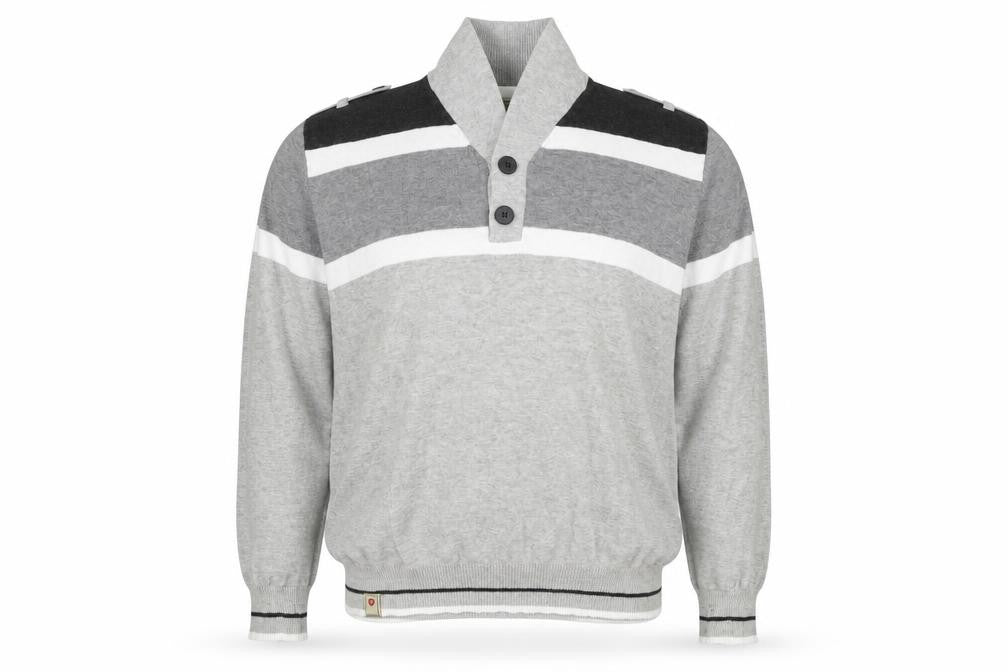 Mens UK Size XL Dissident Grey Henley Jumper