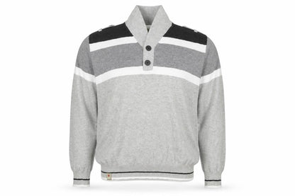 Mens UK Size XL Dissident Grey Henley Jumper
