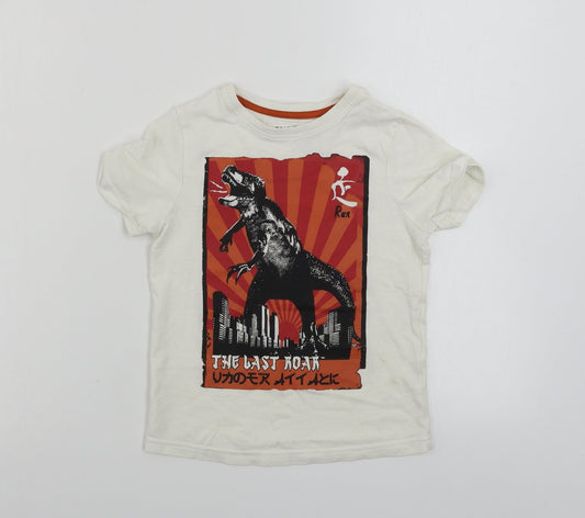 TU Boys White   Basic T-Shirt Size 5 Years