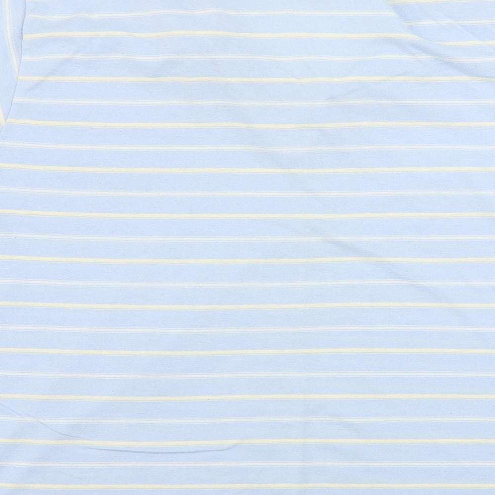 reue de france Mens Blue Striped   Polo Size XL