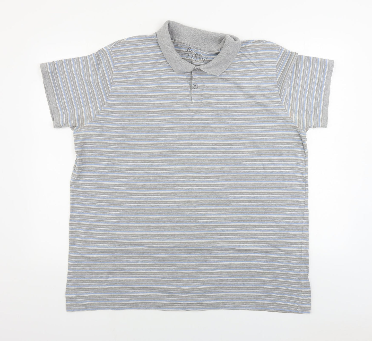 Burton  Mens Grey Striped   Polo Size XL