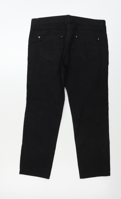 Womens UK Size 10 Preworn Regular Fit Skinny Black Jeans