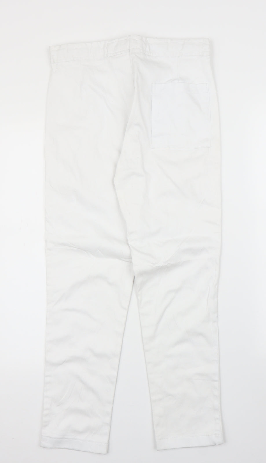 Womens UK Size S Preworn Regular Fit Chino White Trousers