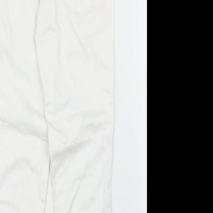 Womens UK Size S Preworn Regular Fit Chino White Trousers