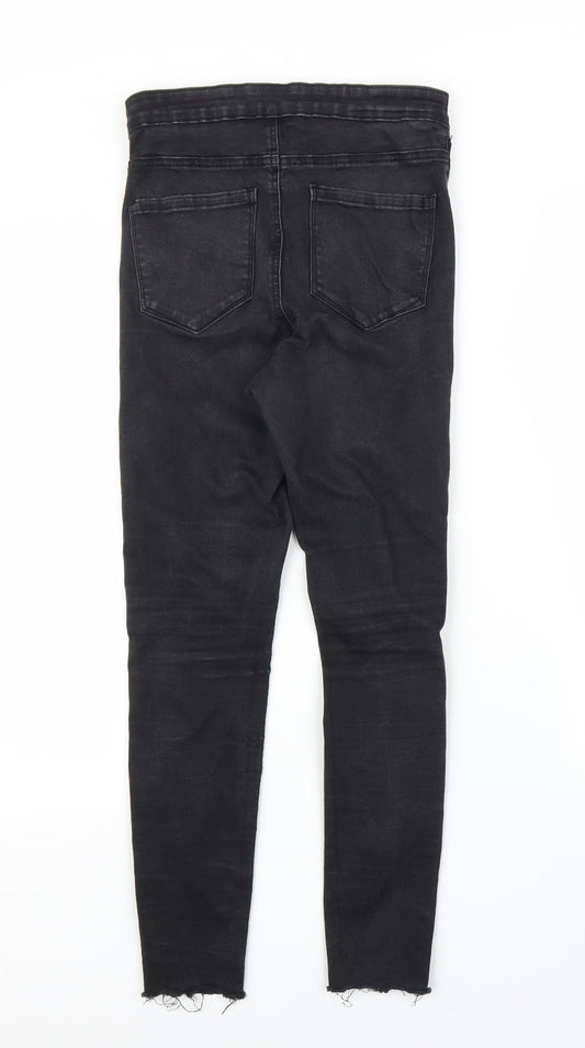 Primark Womens Black  Denim Skinny Jeans Size 12 L24 in